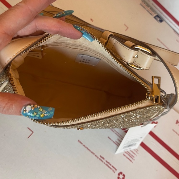 Cross Body Bag Cross Body Purse Gold Glitter NWT - Picture 9 of 16